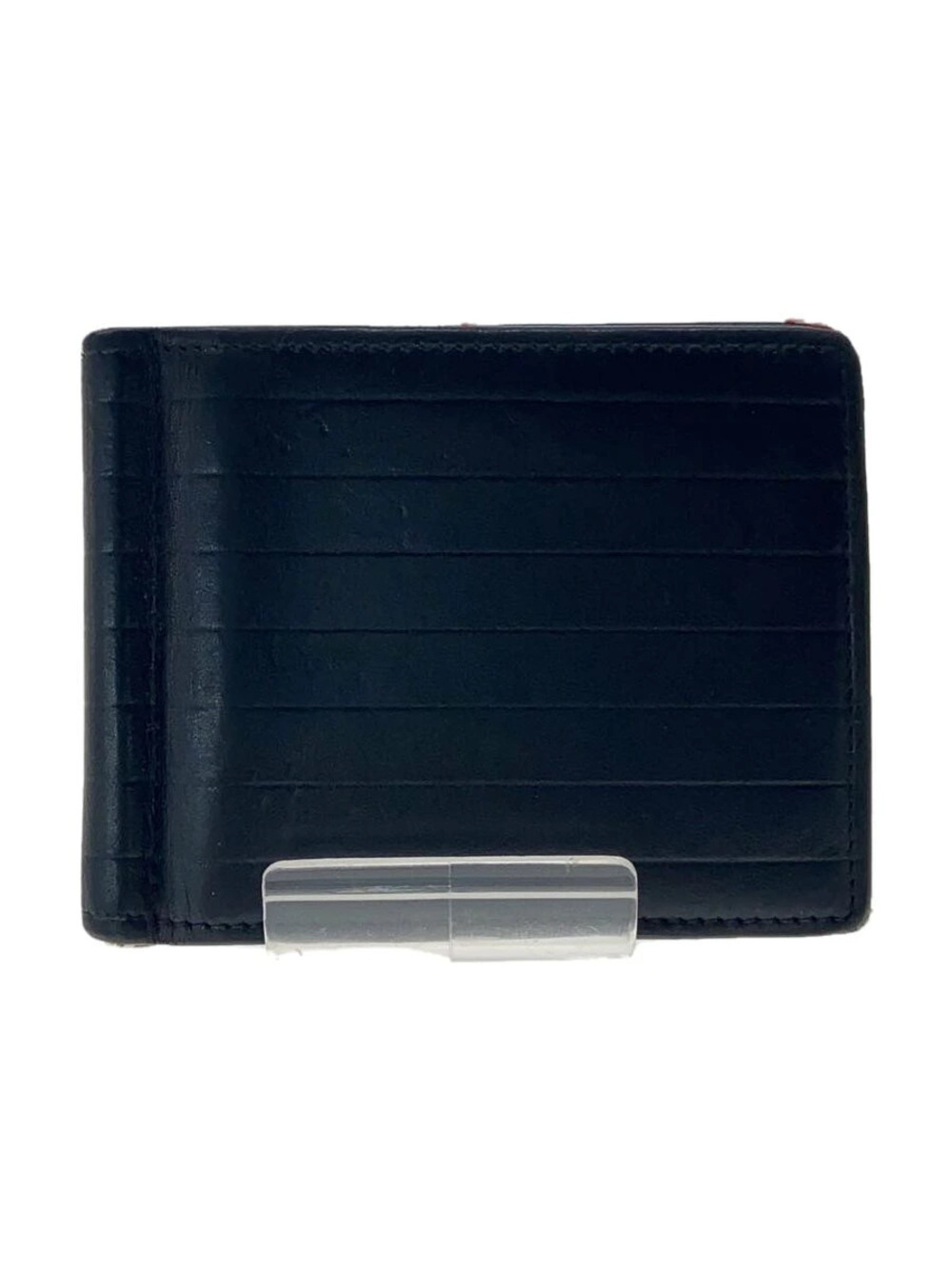 Christian Dior Card Case Wallet Leather Black